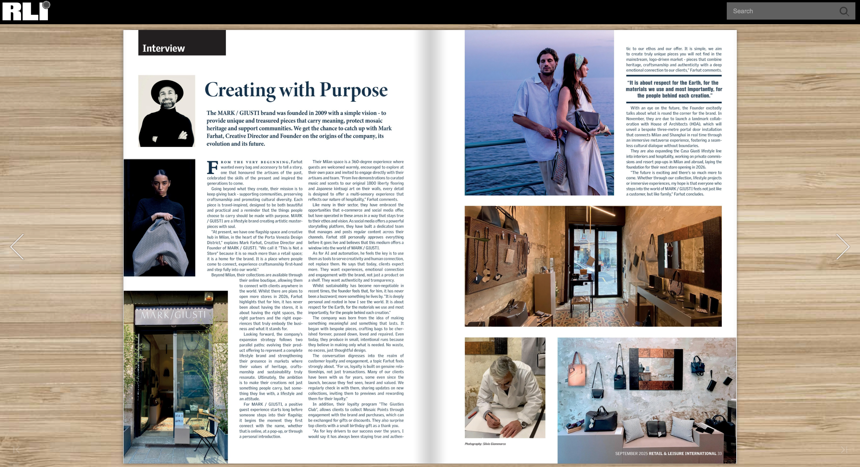 CREATING WITH PURPOSE - RLI MAGAZINE SEP 2025