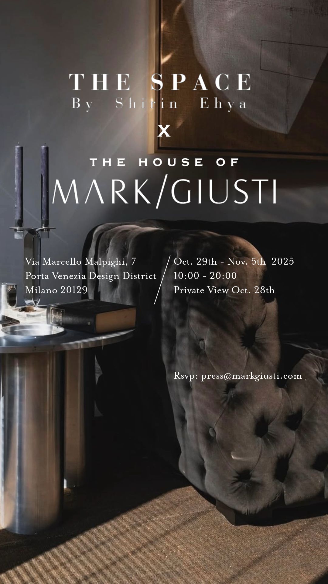 THE SPACE CURATED BY SHIRIN EHYA x MARK / GIUSTI