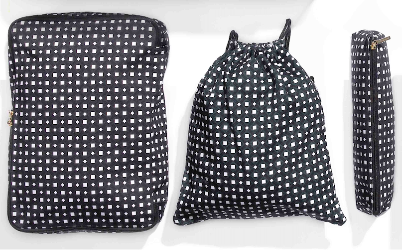 MARK / GIUSTI Complimentary organiser travel accessories that come with the handcrafted leather trolley