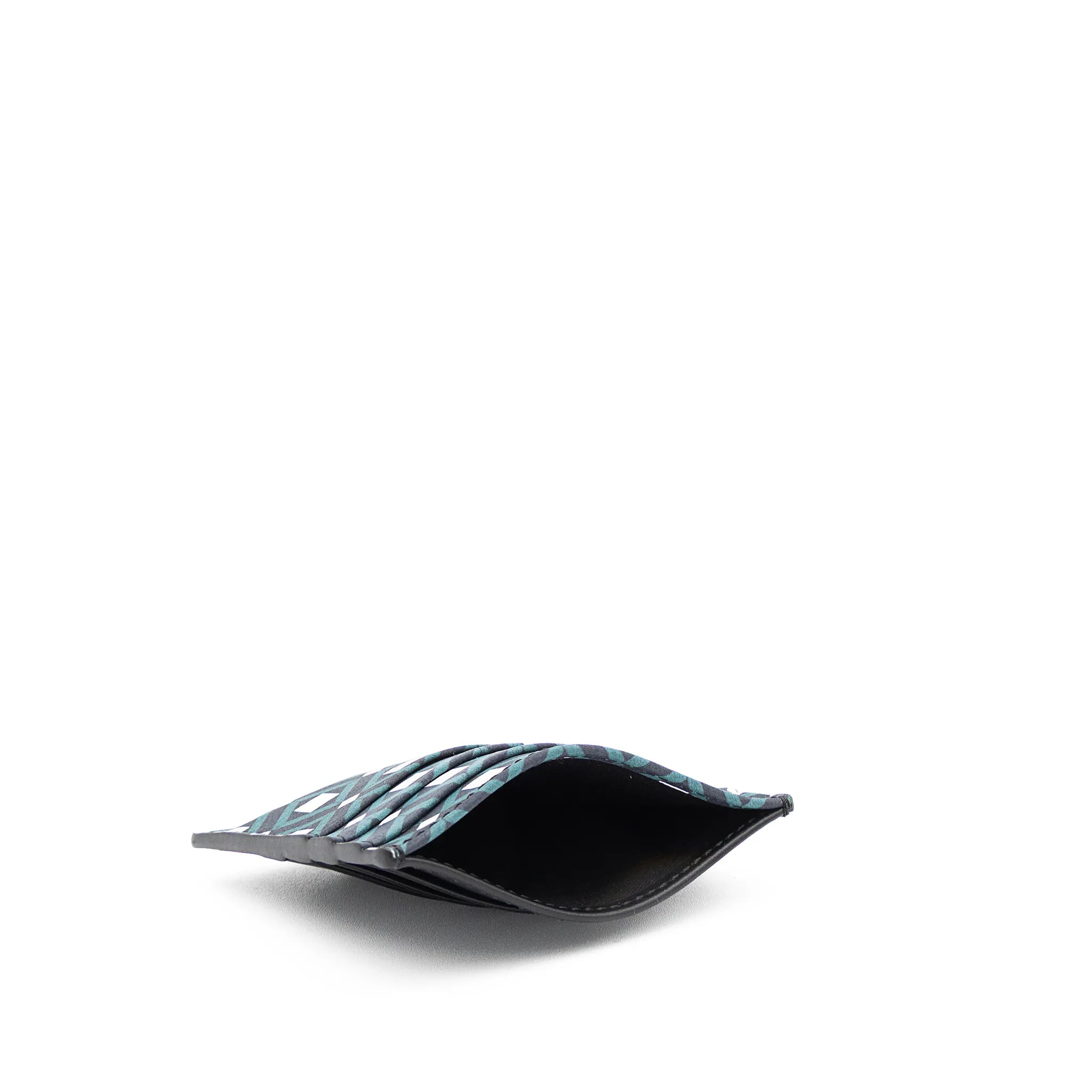 Cotton canvas interior lining inside MARK / GIUSTI BANK card holder
