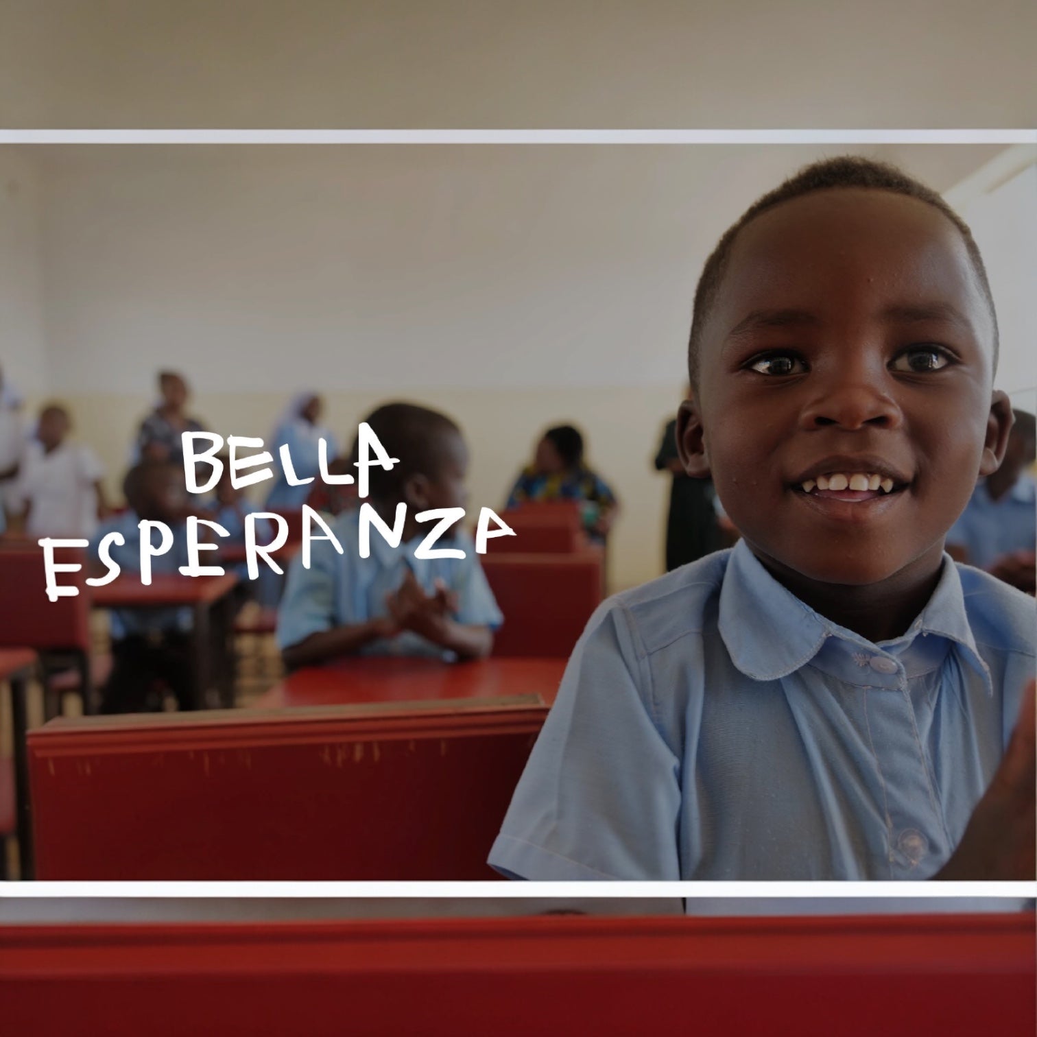 Child named Esperanza, the inspiration behind the Bella Esperanza charity initiative in Tanzania, supported by the Love Abundance Initiative and MARK / GIUSTI, focusing on education and empowerment for underprivileged children