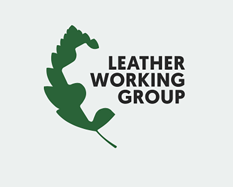 Leather Working Group certification logo, emphasising MARK / GIUSTI's commitment to ethical and sustainable material sourcing.