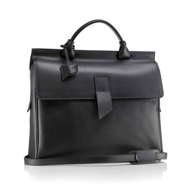Cambridge luxury Leather laptop Briefcase | MARK / GIUSTI
